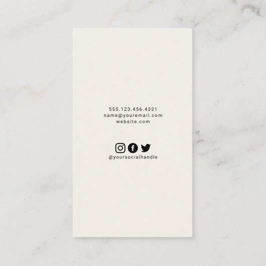 Mannen kapper haar gesneden met een schaar dunne l visitekaartje (Achterkant)