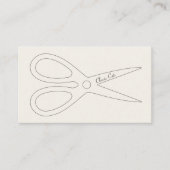 Mannen kapper haar gesneden met een schaar dunne l visitekaartje (Voorkant)