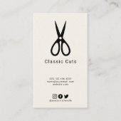 Mannen kapper haar gesneden met kleine schaar logo visitekaartje (Voorkant)