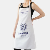 Mannen kapper salonmedewerker eenvoudig modern mar schort (Insitu)