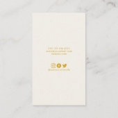 Mannen kappershaar gesneden met goudschaar logo visitekaartje (Achterkant)