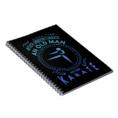 Mannen Karate Graphic - nooit een oude M onderscha Notitieboek (Rechterzijde)