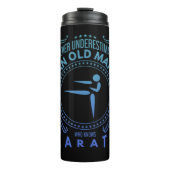 Mannen Karate Graphic - nooit een oude M onderscha Thermosbeker (Voorkant)