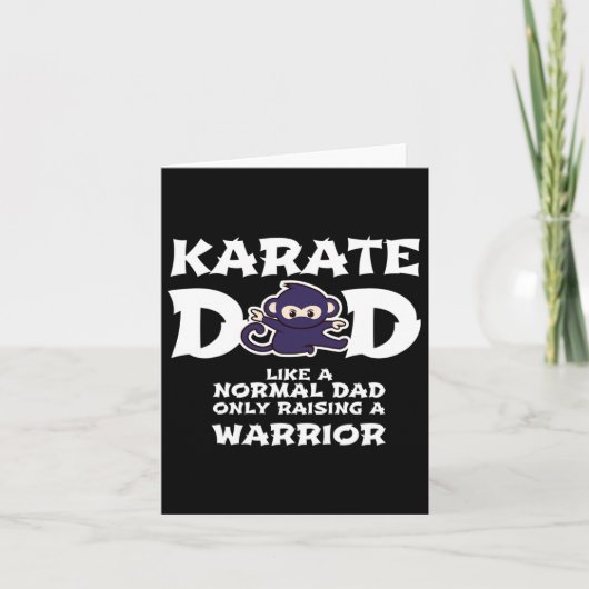 Mannen karate pa als een normale vader Warrior Fun Kaart (Voorkant)