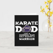 Mannen karate pa als een normale vader Warrior Fun Kaart (Gele Bloem)