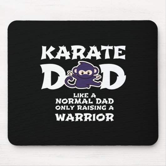 Mannen karate pa als een normale vader Warrior Fun Muismat (Voorkant)