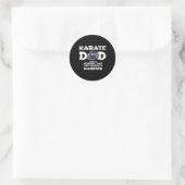 Mannen karate pa als een normale vader Warrior Fun Ronde Sticker (Tas)
