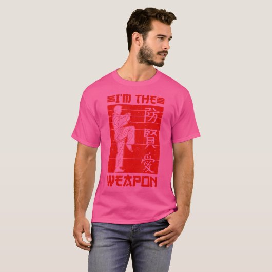 Mannen Karateka Ninja Taekwondo I'm The Weapon Kar T-shirt (Voorkant volledig)