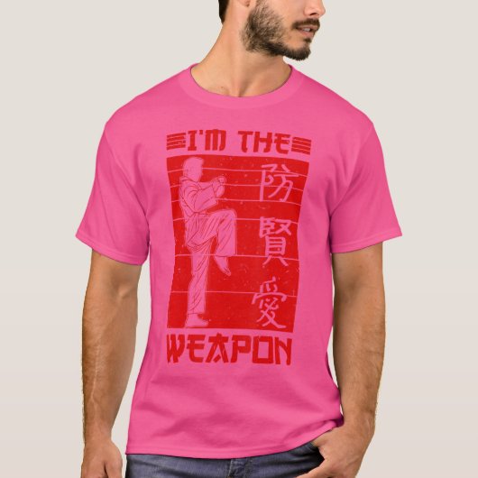 Mannen Karateka Ninja Taekwondo I'm The Weapon Kar T-shirt (Voorkant)