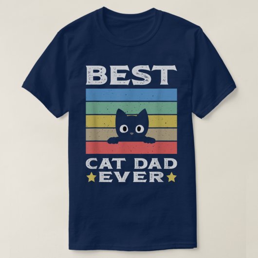 Mannen Kat beste kat vader ooit T-shirt (Design voorkant)