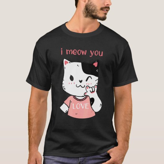 Mannen kat met mij. t-shirt (Voorkant)