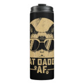 Mannen kat papa af  kat papa hoofd grappig thermosbeker (Voorkant)