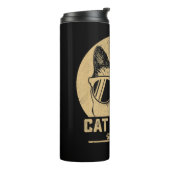 Mannen kat papa af  kat papa hoofd grappig thermosbeker (Gedraaid links)