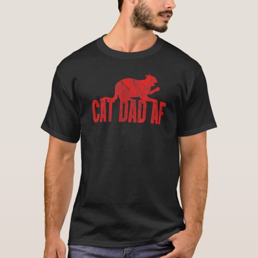 Mannen kat papa af kat papa vader Vaderdag dist T-shirt (Voorkant)