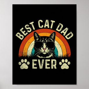 Mannen Kat Papa Beste Kat Papa Ooit Grappige Kat P Poster
