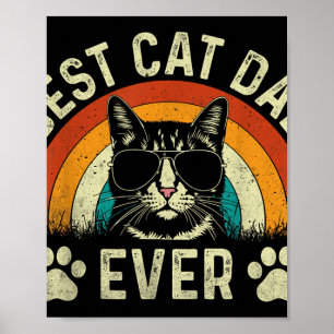 Mannen Kat Papa Beste Kat Papa Ooit Grappige Kat P Poster