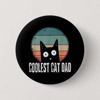  Mannen kat papa de coolste | Grappige kat papa Ronde Button 5,7 Cm