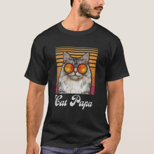 Mannen Kat Papa stijl Kat Lover Funny Vader T-shirt