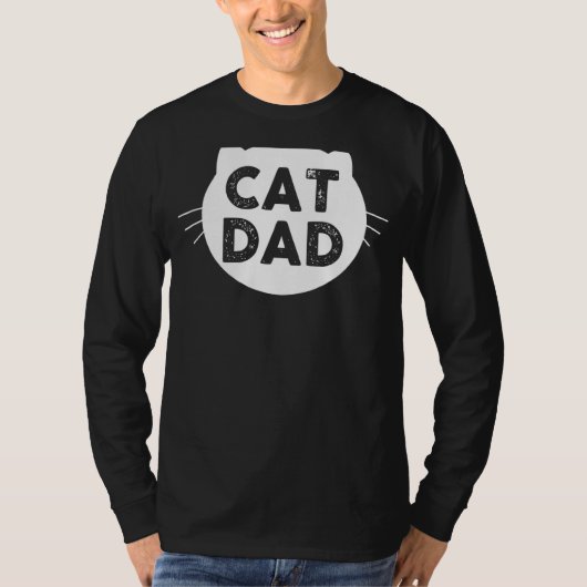 Mannen kat papa t-shirt (Voorkant)