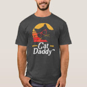 Mannen kat papa  tachtig stijl kat kat kat t-shirt (Voorkant)