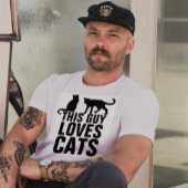 Mannen Kat T-Shirts, DEZE MAN HOUDT VAN KATTEN T-S T-shirt