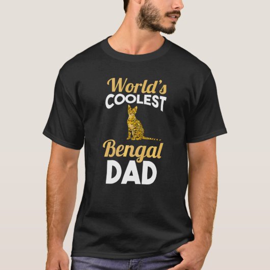 Mannen Kat Vader Bengaalse Vader T-shirt (Voorkant)
