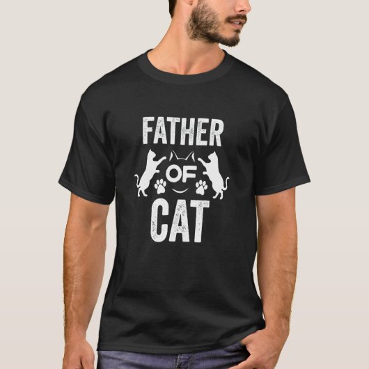 Mannen Kat Vader Citaten Vader Van Kat Meme Kostuu T-shirt (Voorkant)