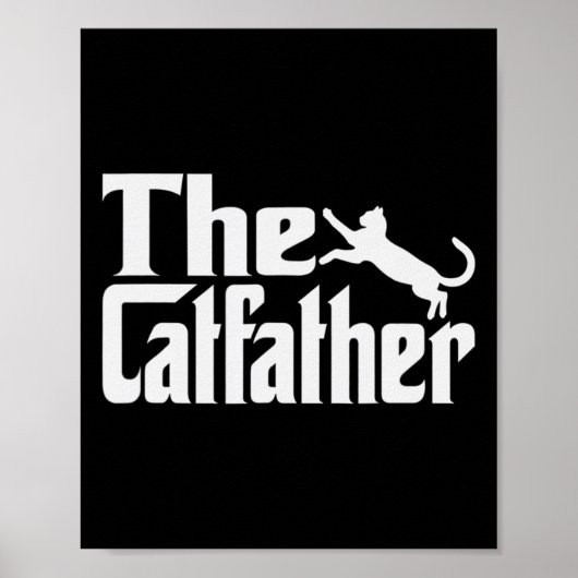 Mannen kat vader Kat vader vaderdag Meow Feline Poster (Voorkant)