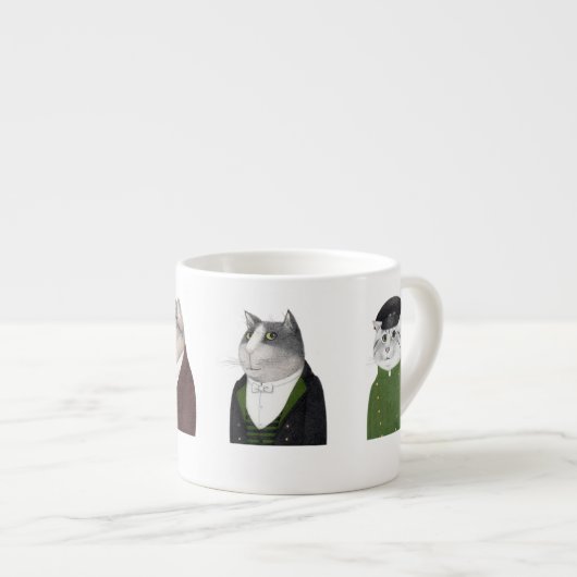MANNEN KATTEN Espresso Cup Kop (Voorkant rechts)