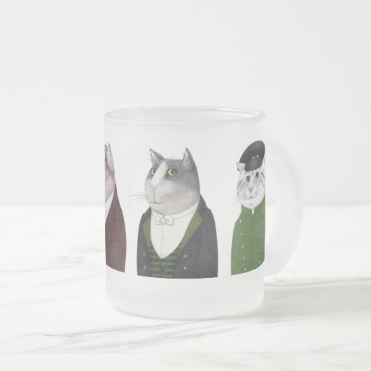 MANNEN KATTEN Frosted Glass Mok (Voorkant rechts)