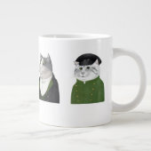 MANNEN KATTEN Grote Witte Mok (Rechts)