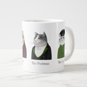 MANNEN KATTEN Grote Witte Mok + Tekst