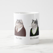MANNEN KATTEN Grote Witte Mok + Tekst (Voorkant)