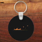 Mannen Kayak Hunting Duck Waterfowl Hunt met Dog K Sleutelhanger (Voorkant)