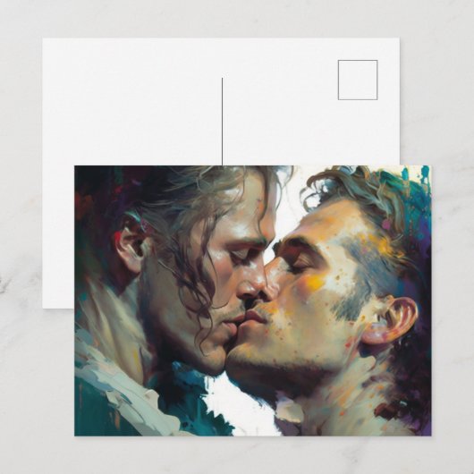 Mannen Kening Briefkaart (Voorkant / Achterkant)