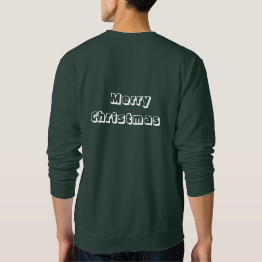 Mannen Kerst 'Man's Best Friend' Sweatshirt (Achterkant)