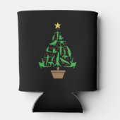 Mannen kerst met gymnastiek blikjeskoeler (Achterkant)