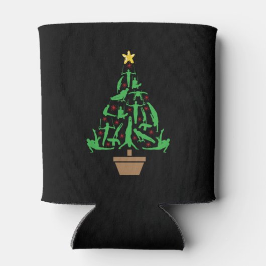 Mannen kerst met gymnastiek blikjeskoeler (Achterkant)