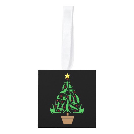 Mannen kerst met gymnastiek decoratie (Voorkant)