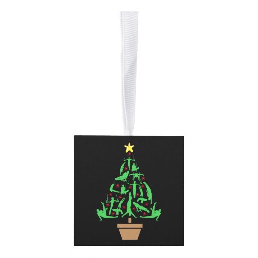 Mannen kerst met gymnastiek decoratie (Rechts)