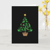 Mannen kerst met gymnastiek kaart (Gele Bloem)