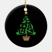 Mannen kerst met gymnastiek keramisch ornament (Achterkant)