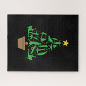 Mannen kerst met gymnastiek legpuzzel (Horizontaal)