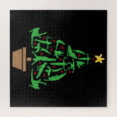 Mannen kerst met gymnastiek legpuzzel (Horizontaal)