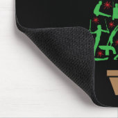 Mannen kerst met gymnastiek muismat (Hoek)