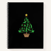 Mannen kerst met gymnastiek notitieboek (Voorkant)