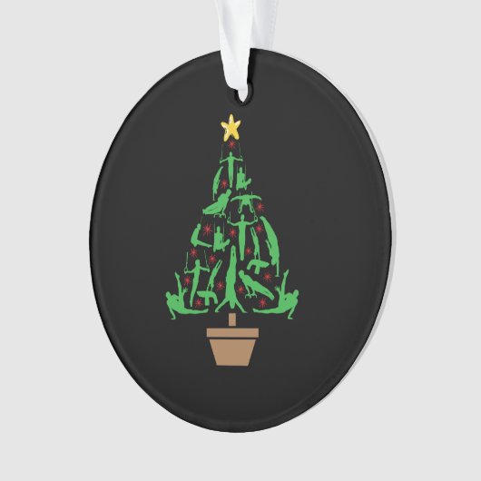 Mannen kerst met gymnastiek ornament (voorkant)