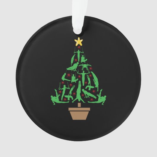 Mannen kerst met gymnastiek ornament (voorkant)