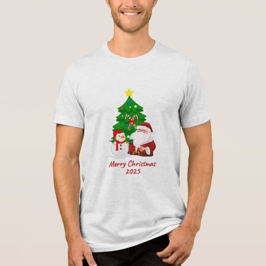 mannen Kerst T shirt (Voorkant)