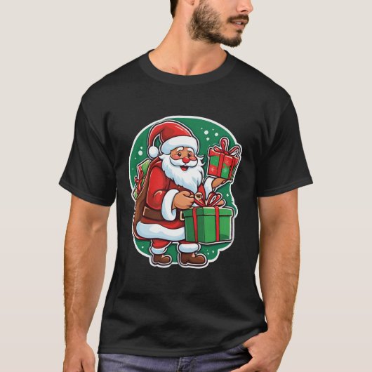 Mannen Kerst T-Shirt - Feestelijk & Leuk Vakantie  (Voorkant)